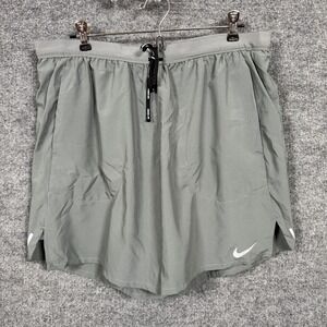 Nike Mens Sz XL Shorts Gray Dri-Fit Running Athletic Activewear Lined Drawstring